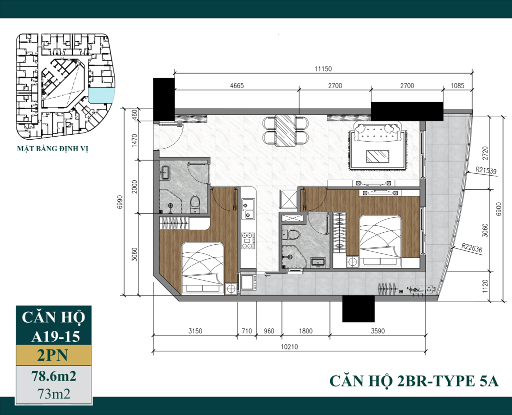 Căn số 15 - tầng (19-22) của ArtStella