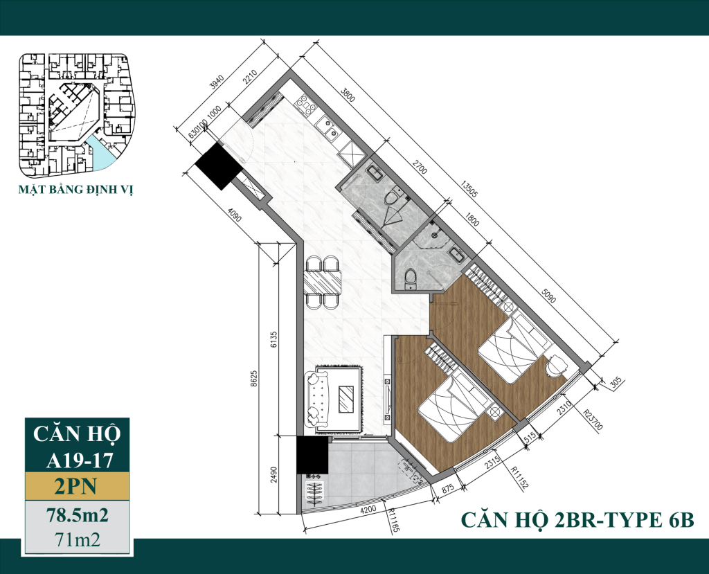 Căn số 17 (Tầng 19-22) của ArtStella
