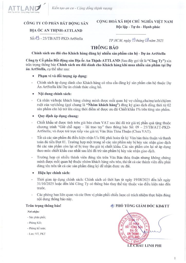 Uu đãi cho Khách hàng mua nhiều sản phẩm ArtStella