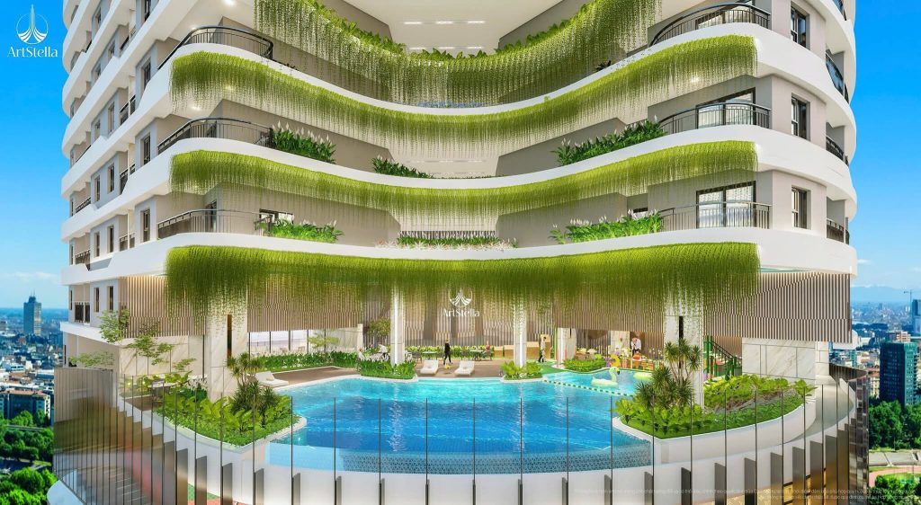 View hồ bơi Art Stella