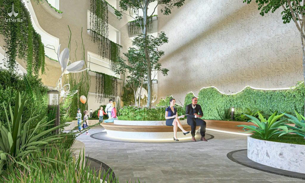 Vườn treo xuyên tầng căn hộ Art Stella